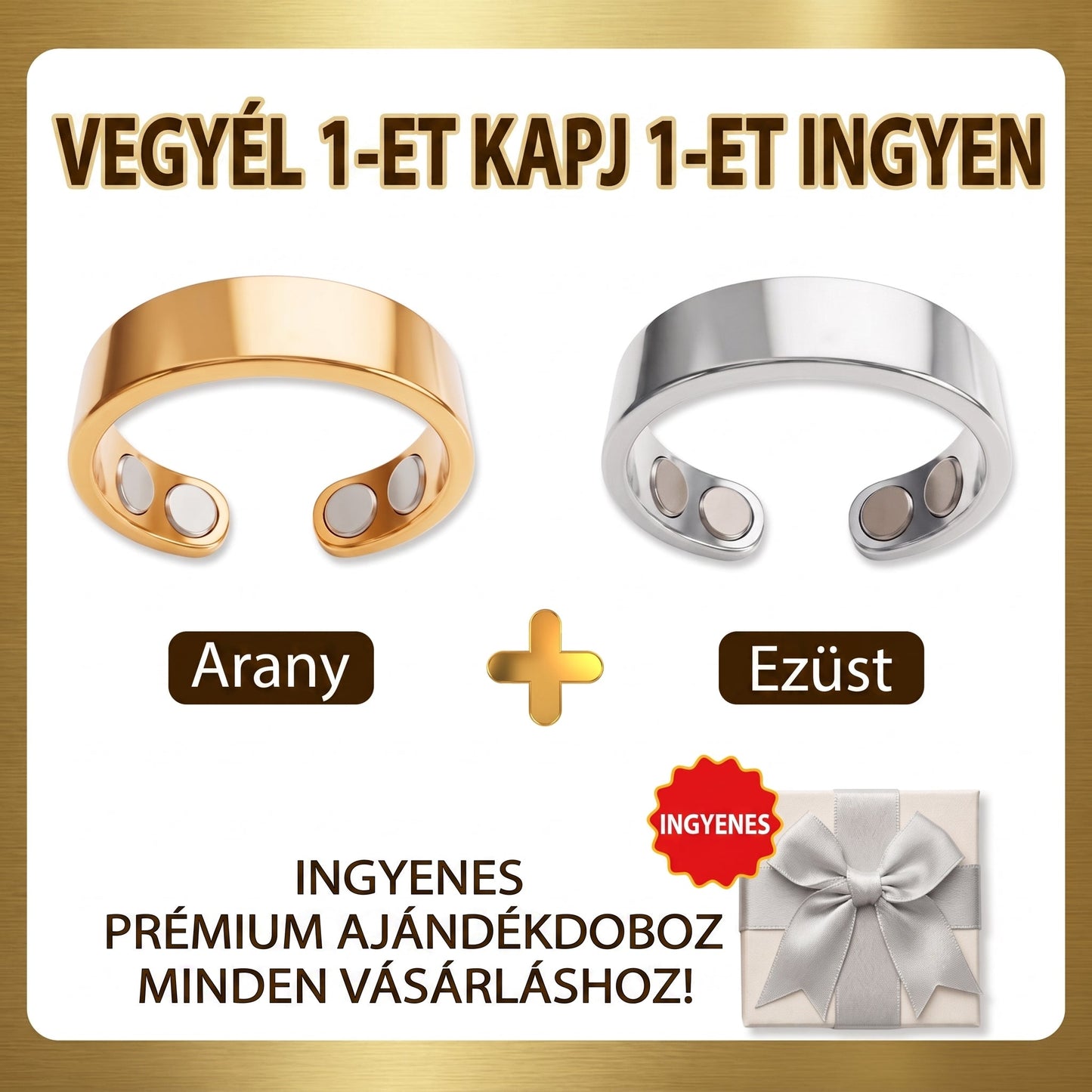 𝐗𝐈𝐌𝐎𝐍𝐓𝐇® Fogyókúrás Anyagcsere Mágneses Terápiás Gyűrű: Hárommagos Anyagcsere Aktiválás — Mindössze 30 perc naponta a Fogyás és a Nyirokkeringés támogatására — Plusz ízületi enyhülés, jobb alvás és mentális tisztaság.